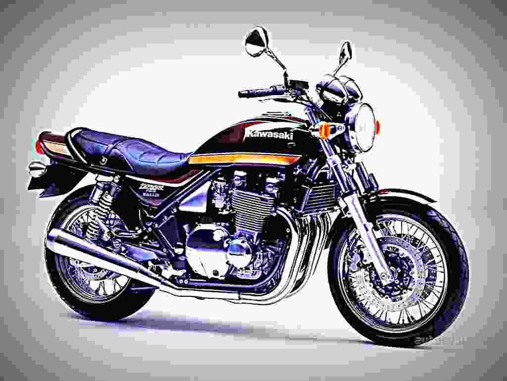 Kawasaki Zephyr 1100 1992 2 motorbike A4 Photo Print