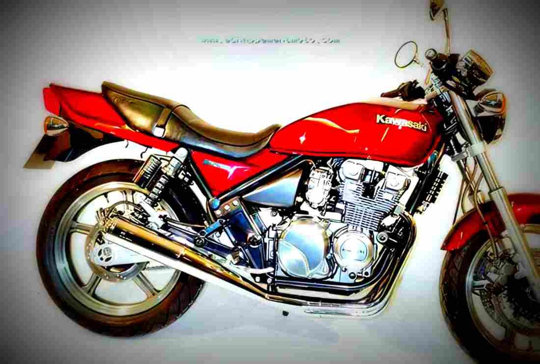 Kawasaki Zephyr 550 1997 6 motorbike A4 Photo Print