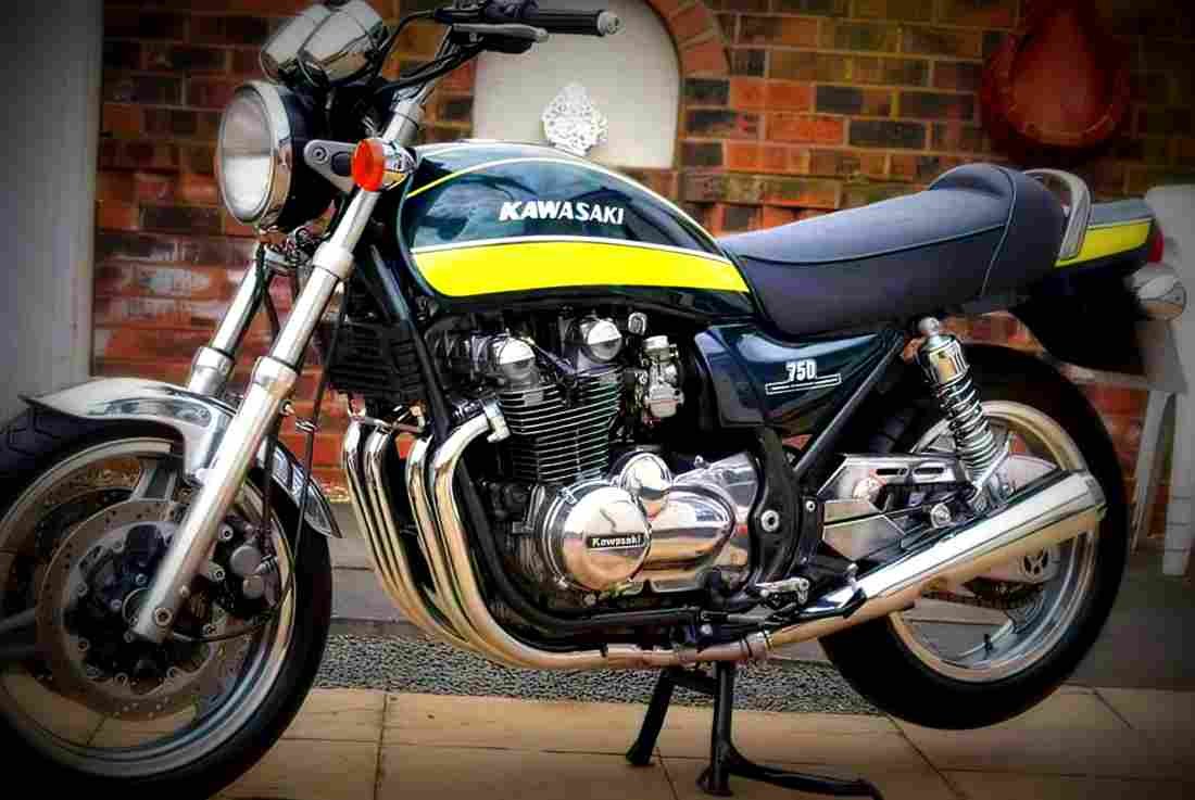 Kawasaki Zephyr 750 (reduced effect) 1991 1 motorbike A4 Photo Print