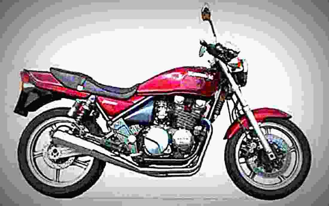 Kawasaki Zephyr 750 (reduced effect) 1991 2 motorbike A4 Photo Print