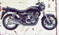 Kawasaki Zephyr750 1992 Aged Vintage A4 Photo Print