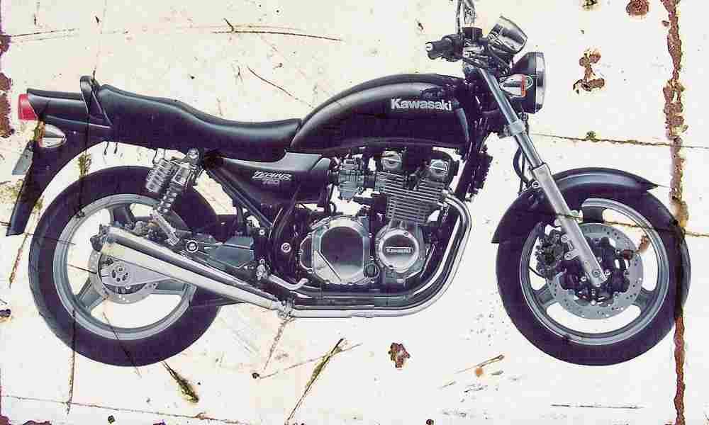 Kawasaki Zephyr750 1992 Aged Vintage A4 Photo Print