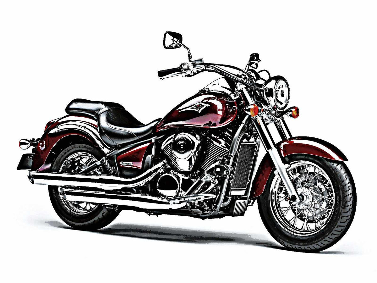 Kawazaki Vn900 Classic motorbike A4 Photo Print
