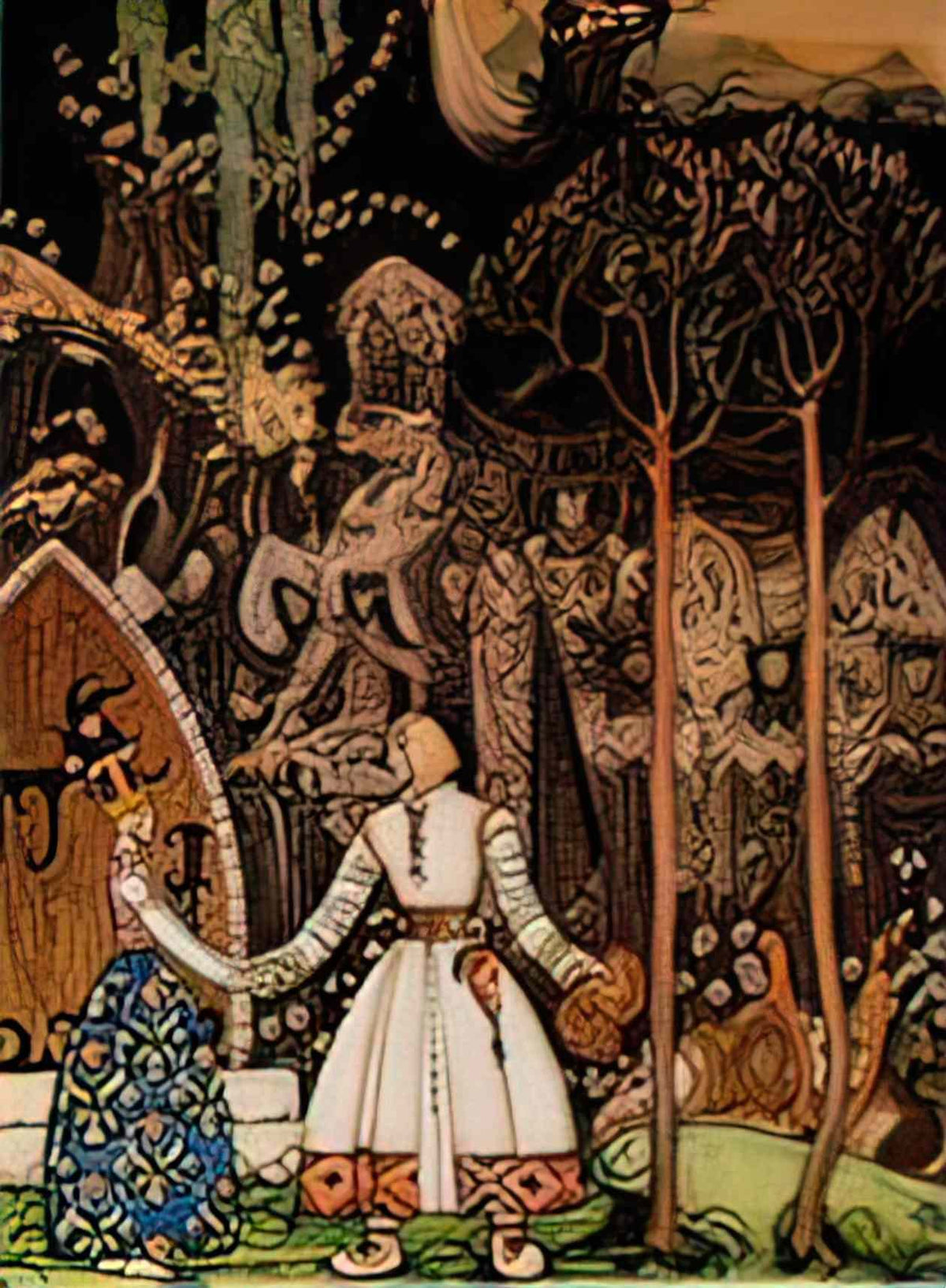Kay Nielsen the wolf is waiting Art A4 Photo Print