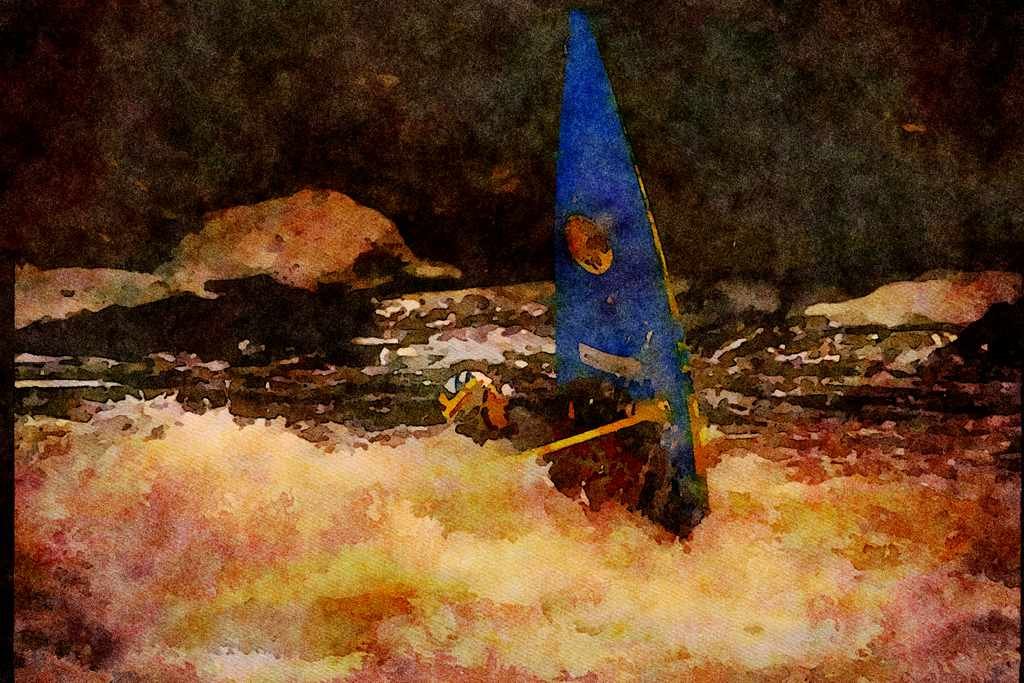 Kayak Canoes 155003 _Ender_ White Water Canoe Rouge River, Quebec A4 Limited Edition Watercolour Print
