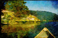 Kayak Canoes 155005 Canoe Bow December Deep Cove, B.C. A4 Limited Edition Watercolour Print