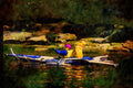 Kayak Canoes 155010 Tryak And Dog Vancouver Island, B.C. A4 Limited Edition Watercolour Print