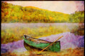 Kayak Canoes 155015 Canoe Dumoine River, Quebec A4 Limited Edition Watercolour Print