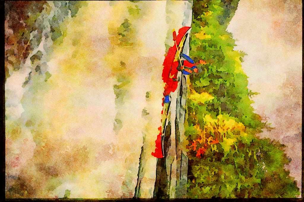 Kayak Canoes 155023 Canoe In Rapids Quebec A4 Limited Edition Watercolour Print