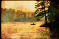 Kayak Canoes 155044 Solo Canoeist Quebec A4 Limited Edition Watercolour Print