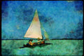 Kayak Canoes 155066 Kayak sailing Bahamas A4 Limited Edition Watercolour Print