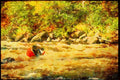 Kayak Canoes 155076 Canoe Flip Quebec A4 Limited Edition Watercolour Print