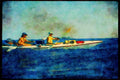 Kayak Canoes 155081 Ocean Kayaking doubles A4 Limited Edition Watercolour Print