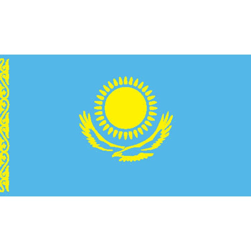 Kazakhstan Flag N131 A4 Photo Print