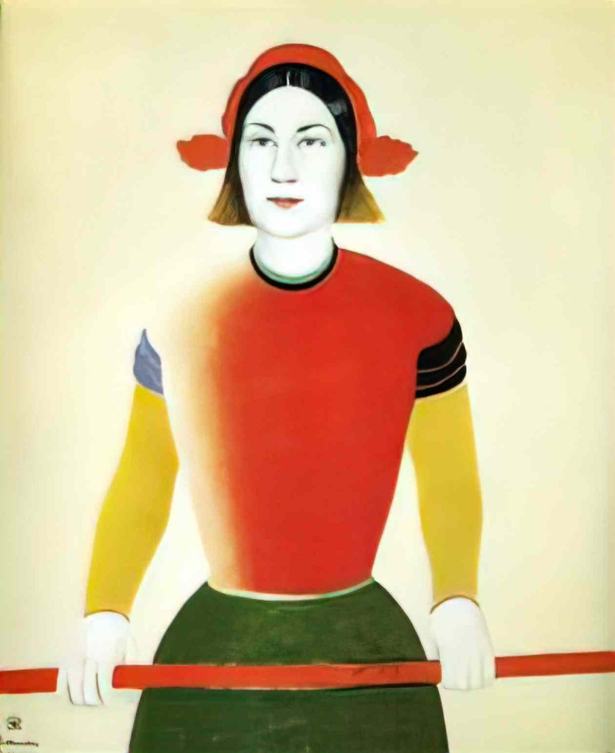 Kazimir Malevich girl with red flagpole 1933 Art A4 Photo Print