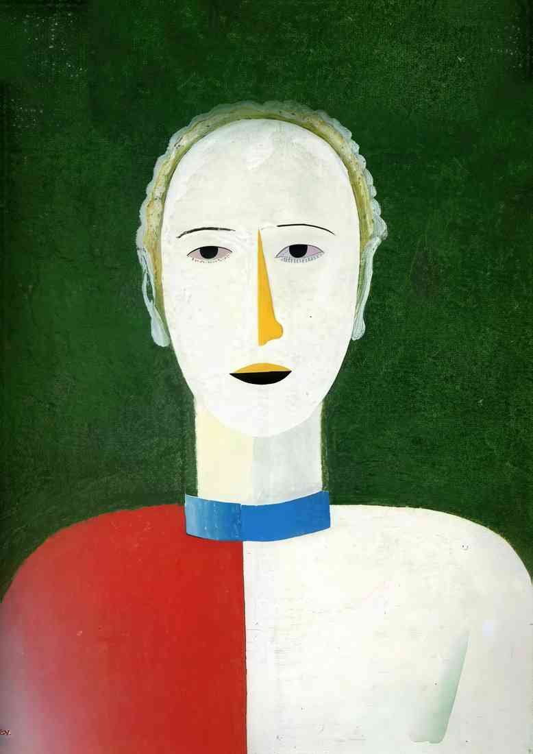 Kazimir Malevich i portrait of a woman CROP A4 Photo Print