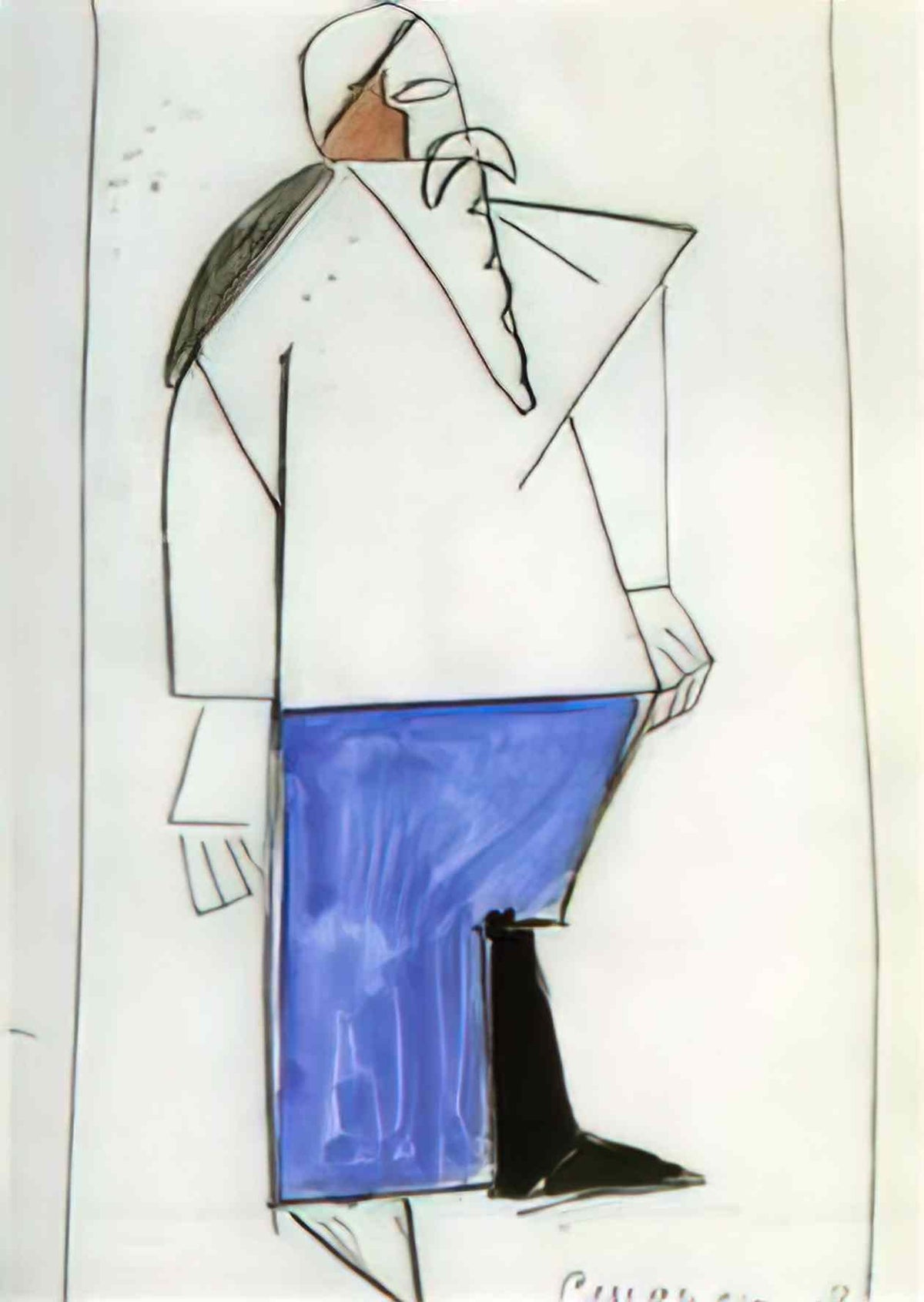 Kazimir Malevich old timer 1913 Art A4 Photo Print