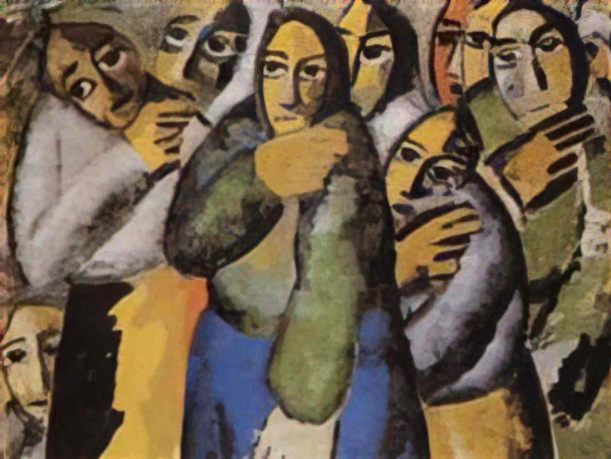 Kazimir Malevich peasant women in a church Art A4 Photo Print