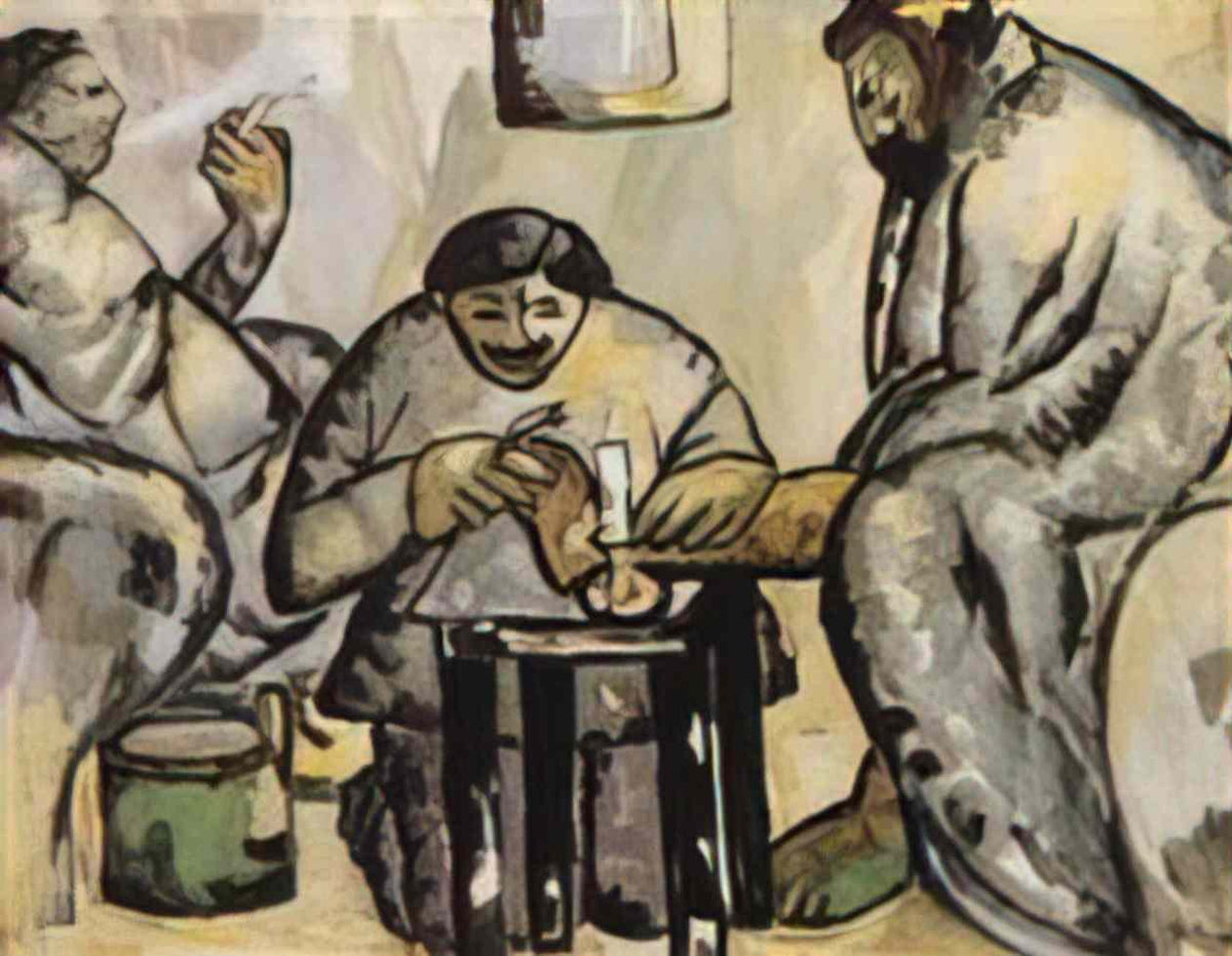 Kazimir Malevich pedicurist in the baths Art A4 Photo Print