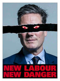 Keir Starmer New Labour New Danger Vintage Retro Advert Poster A4 Photo Print