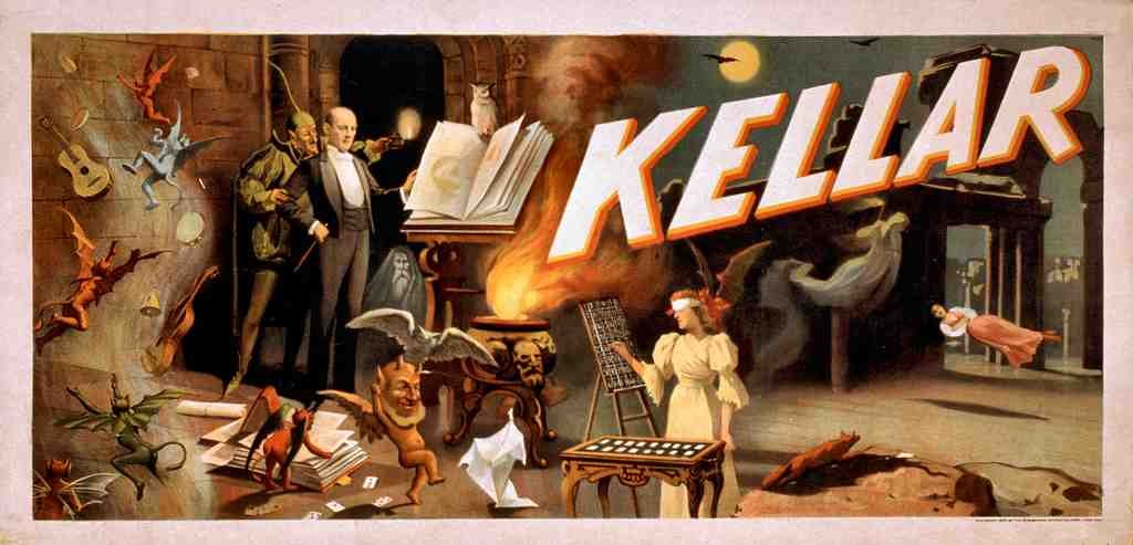 Kellar 8 Magic Magician Vintage A4 Photo Print
