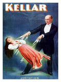 Kellar Levitation Magic Poster Vintage Retro Advert Poster A4 Photo Print