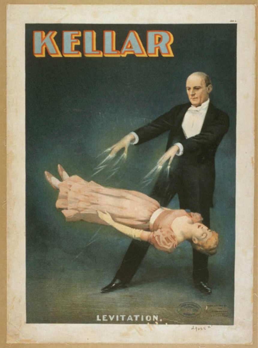 Kellar Levitation Vintage Retro Advert Poster A4 Photo Print