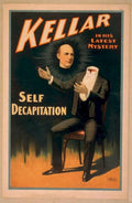 Kellar Magic Decapitation Vintage Retro Advert Poster A4 Photo Print