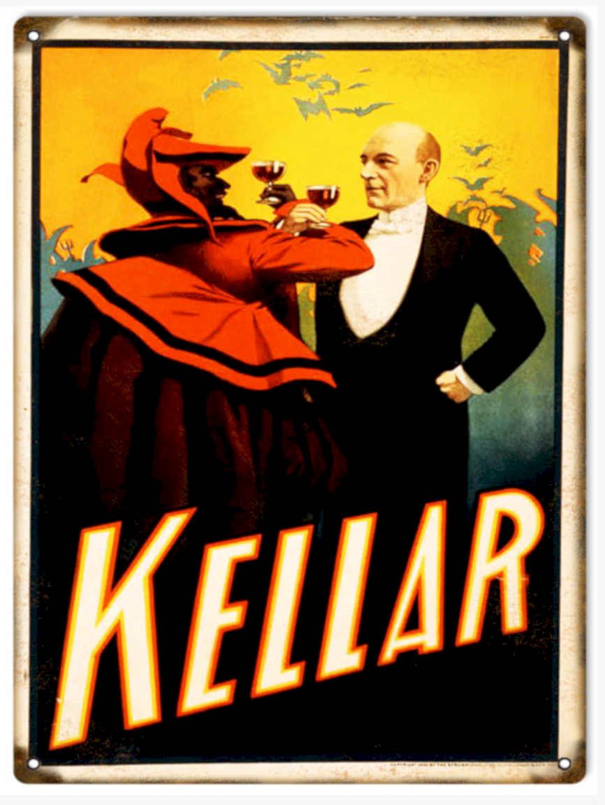 Kellar Magician Bats Vintage Retro Advert Ads A4 Photo Print