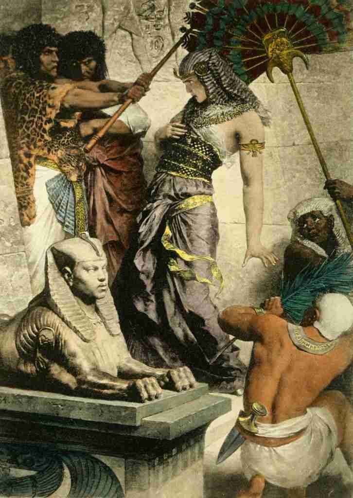 Keller Ferdinand 1842 1922 The History of Egypt 1901 The Guardians of the Temple Vintage A4 Photo Print