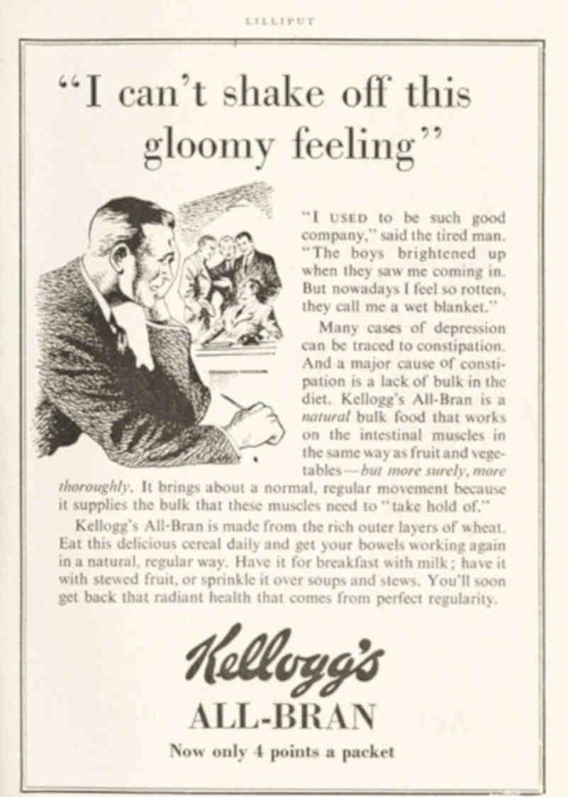 Kelloggs Allbran Packet Vintage Retro Advert Poster A4 Photo Print