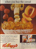 Kelloggs Fruit Display Vintage Retro Advert Ads A4 Photo Print