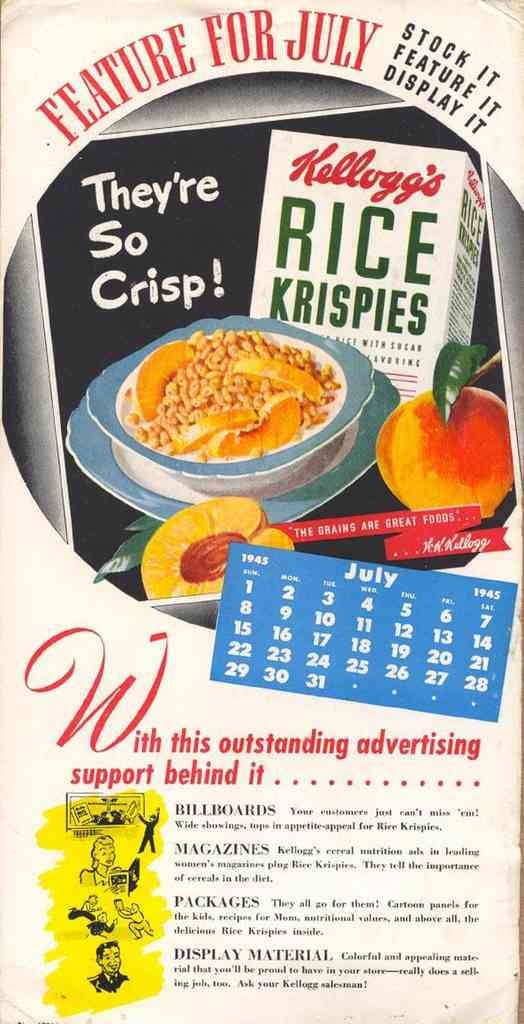 Kelloggs Rice Krispies 540 advert A4 Photo Print