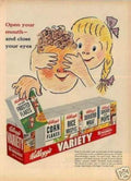 Kelloggs Variety Boxes 2 Vintage Retro Advert Ads A4 Photo Print