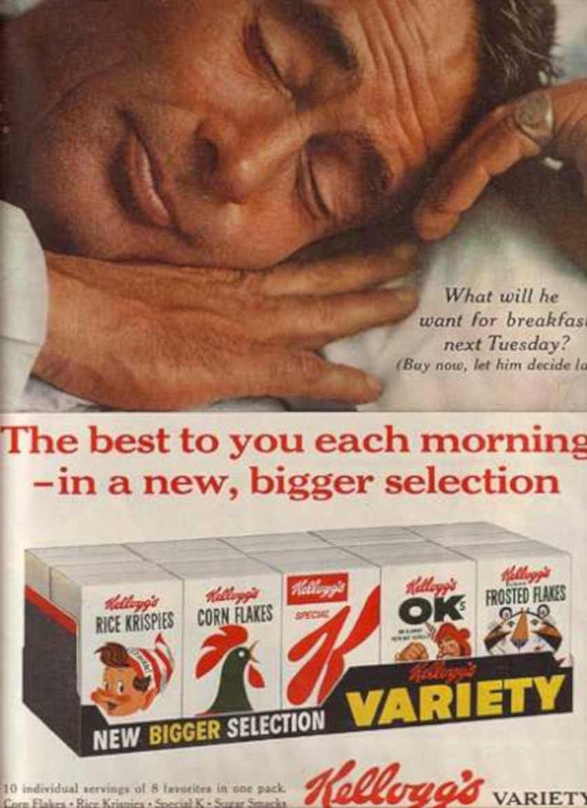 Kelloggs Variety Cereal Vintage Retro Advert Ads A4 Photo Print