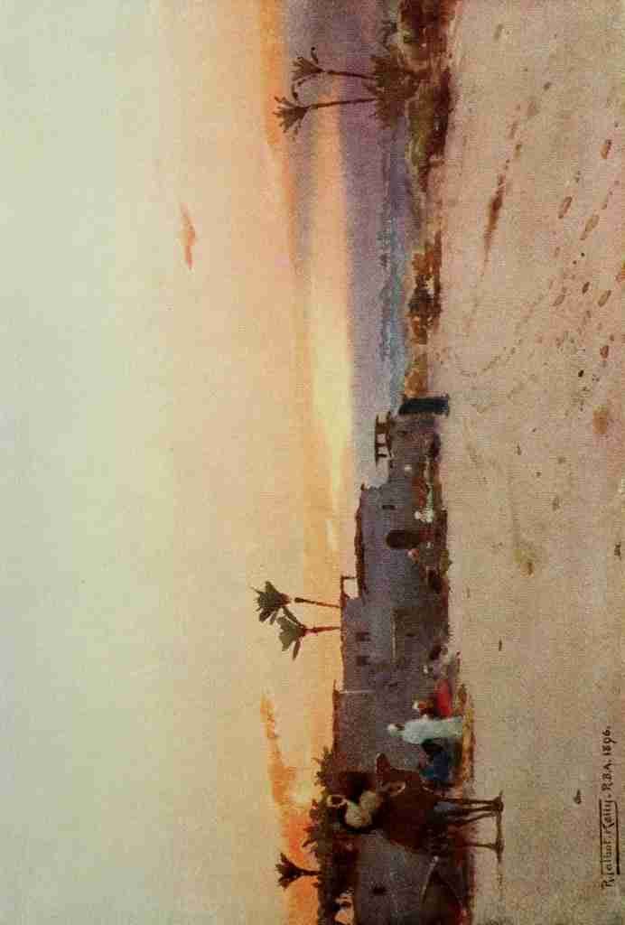 Kelly Robert Talbot 1861 1934 Egypt 1903 A Fellah village A4 Photo Print