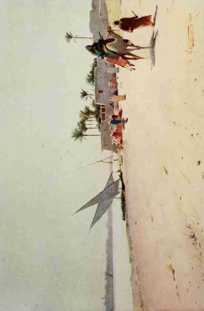 Kelly Robert Talbot 1861 1934 Egypt 1903 A Nile village A4 Photo Print