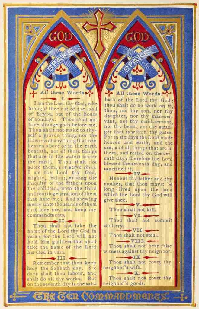 Kelly Thomas The Key of Heaven 1874 The Ten Commandments A4 Photo Print