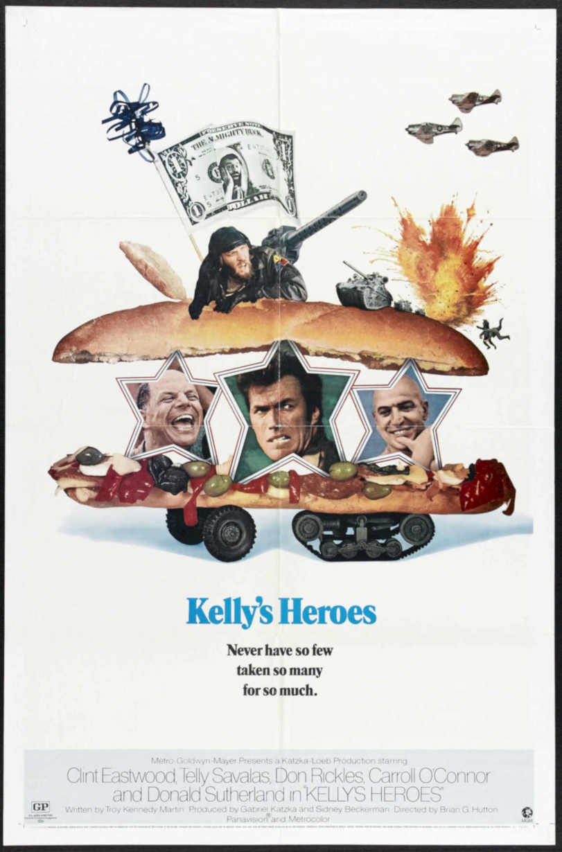 Kellys Heroes Pizza Vintage Retro Advert Poster A4 Photo Print
