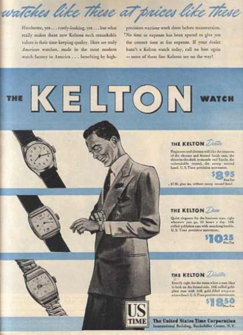 Kelton Watches Vintage Vintage Retro Advert Ads A4 Photo Print