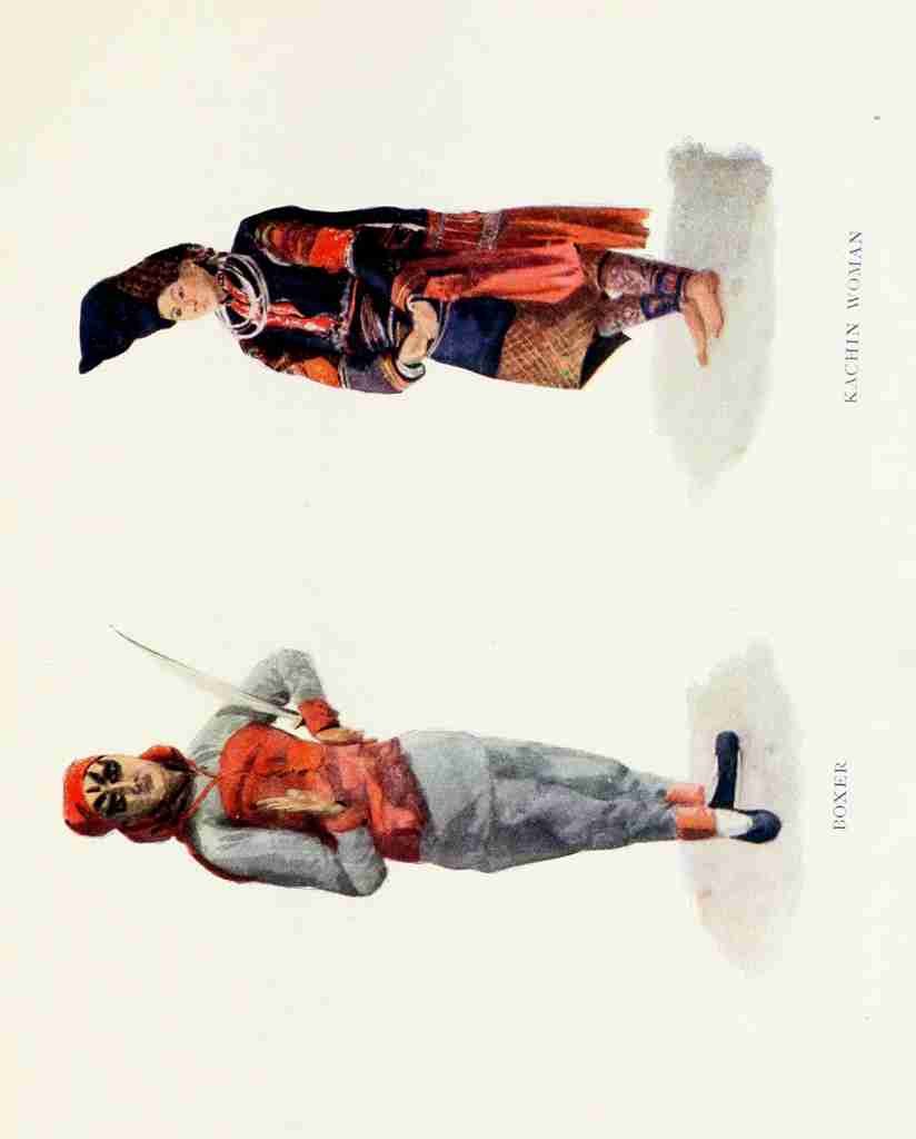 Kemp Emily G 1860 1939 The Face of China 1909 Boxer & Kachin woman Vintage A4 Photo Print