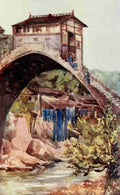 Kemp Emily G 1860 1939 The Face of China 1909 Camel back bridge A4 Photo Print