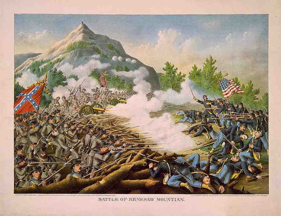 Kenesaw Mountain Vintage A4 Photo Print