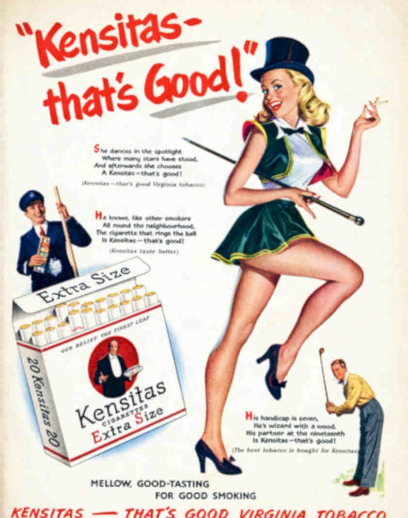 Kensitas Cigarette Pack Vintage Retro Advert Poster A4 Photo Print