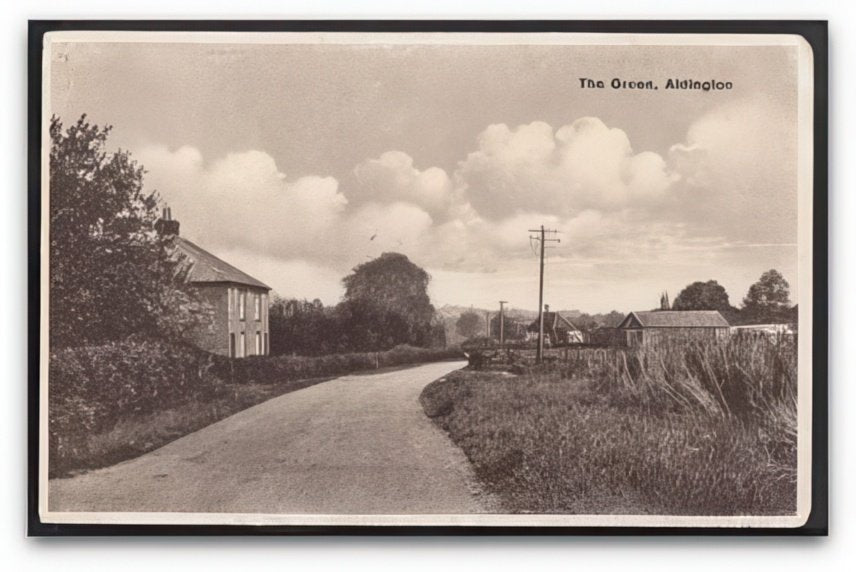 Kent Aldington The Green House On Rural Road Vintage A4 Photo Print