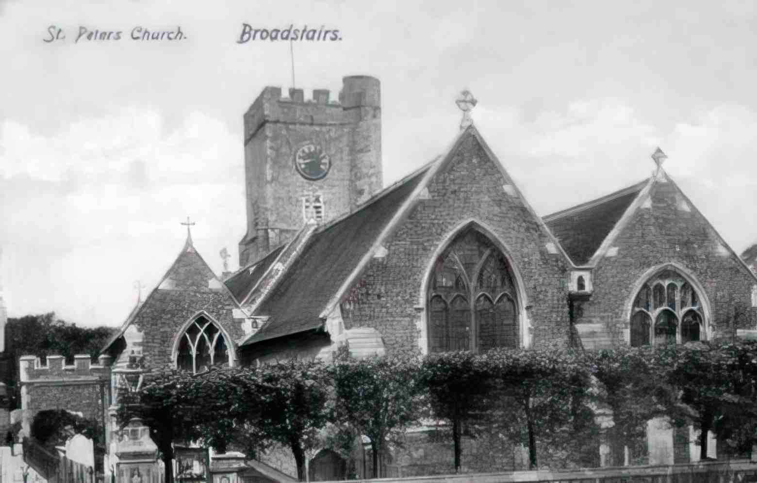 Kent Broadstairs St Peters Church Vintage A4 Photo Print