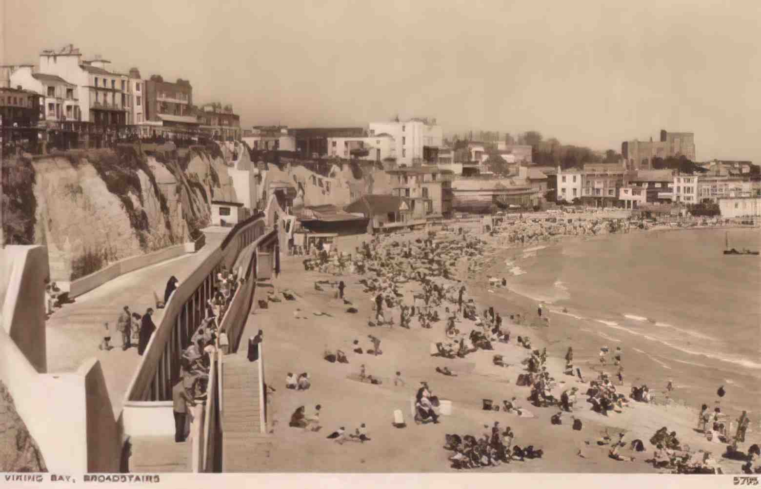 Kent Broadstairs Viking bay 1965 Vintage A4 Photo Print