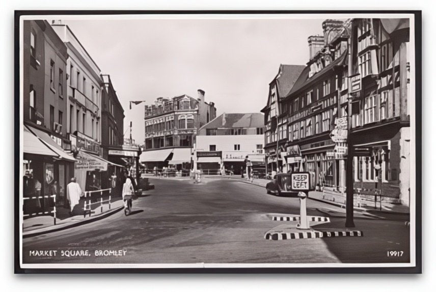 Kent Bromley Market Square A21 Road Signs Sevenoaks Lewisham Vintage A4 Photo Print