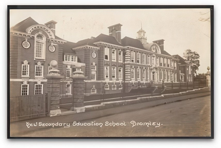 Kent Bromley New Secondary Education School From Road Vintage A4 Photo Print