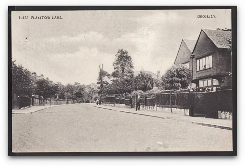 Kent Bromley Plaistow Lane Boy On Pavement By Junction Vintage A4 Photo Print
